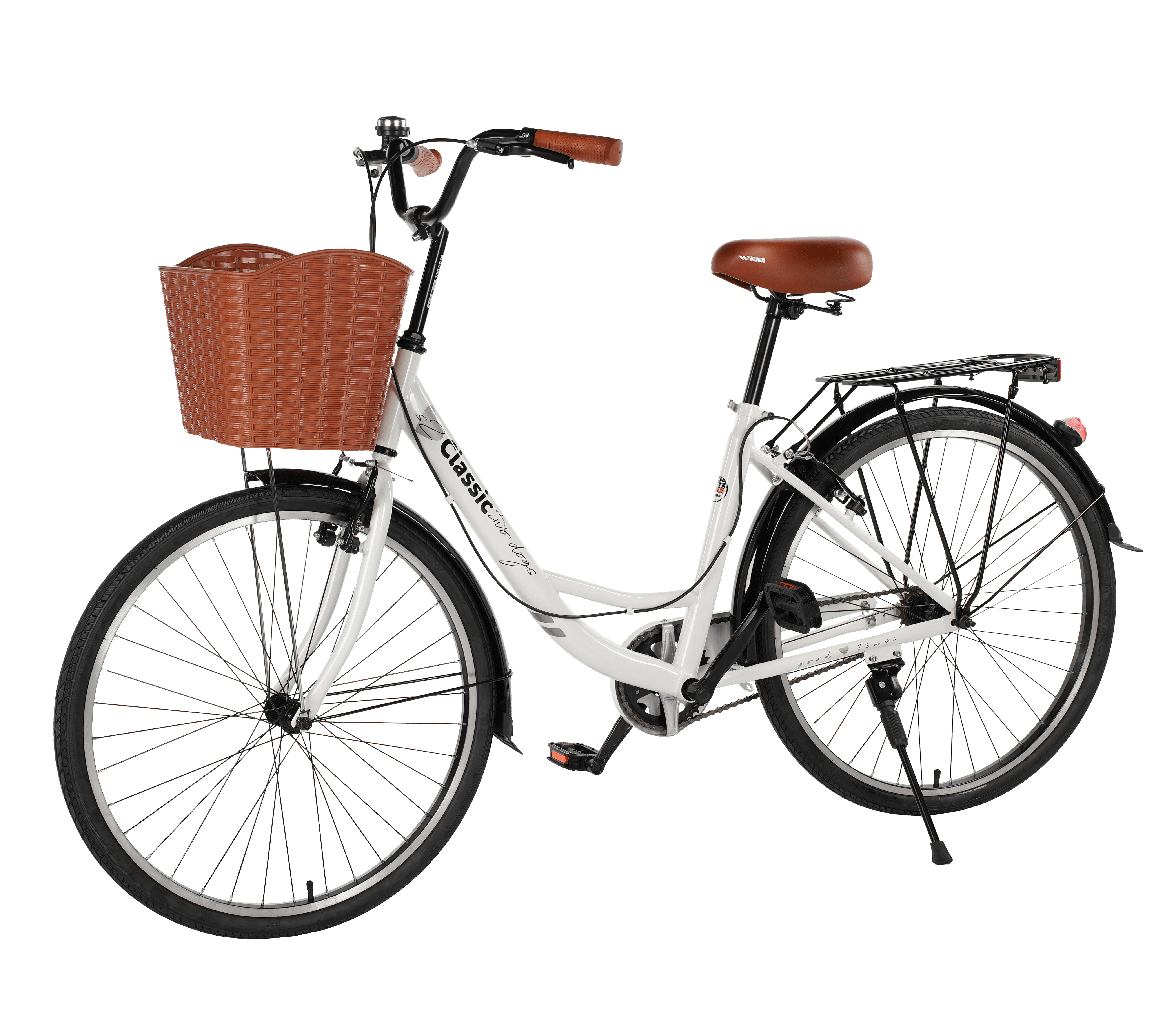 Bicicleta Two Dogs Classic s2 Aro 26 c/ Cesta e Bagageiro Mostruário 2 Bicicleta Classic s2 1 Sem Sombra