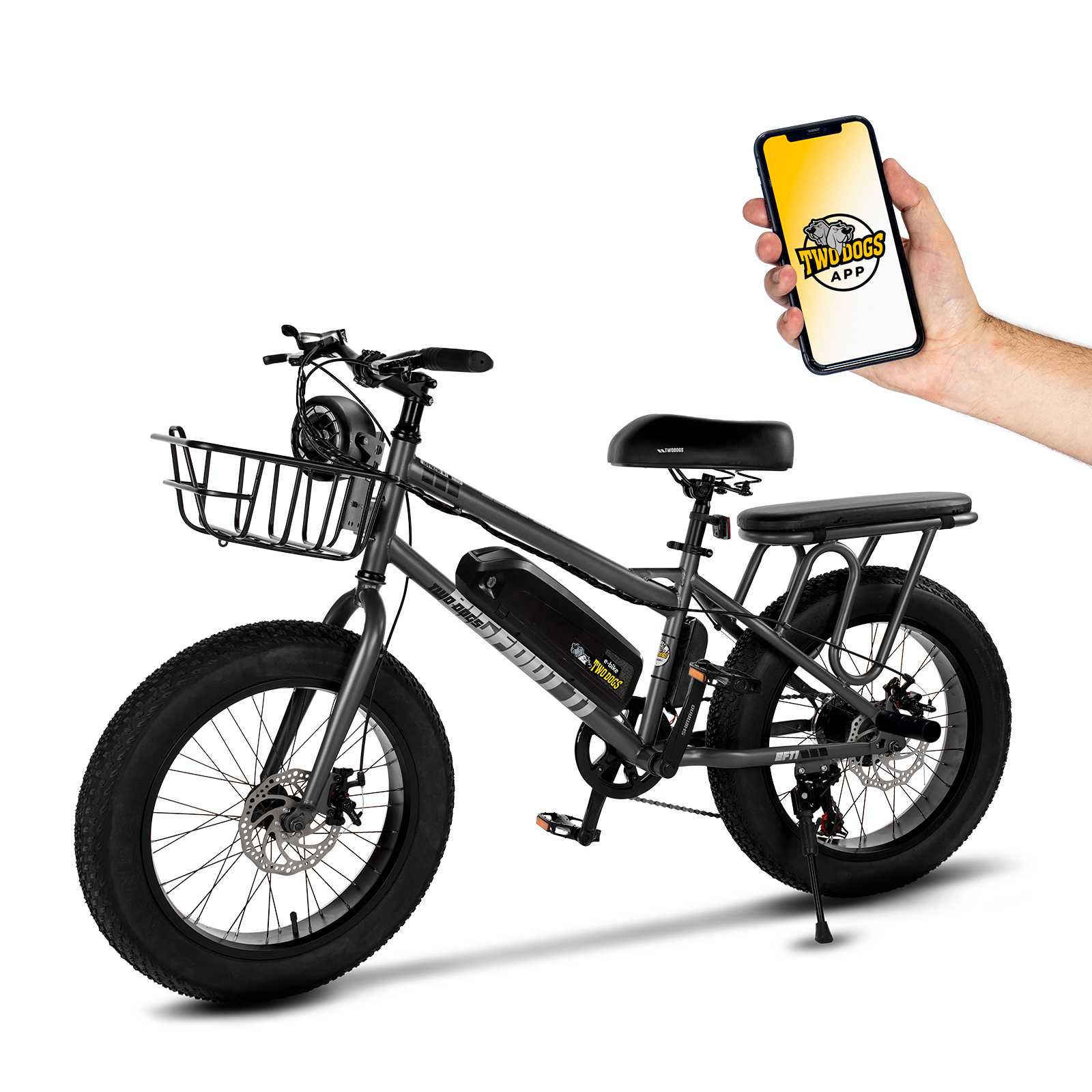 Bicicleta Elétrica Two Dogs Bigfoot T1 750w 48v Aro 20 c/ Alarme e 2 Lugares