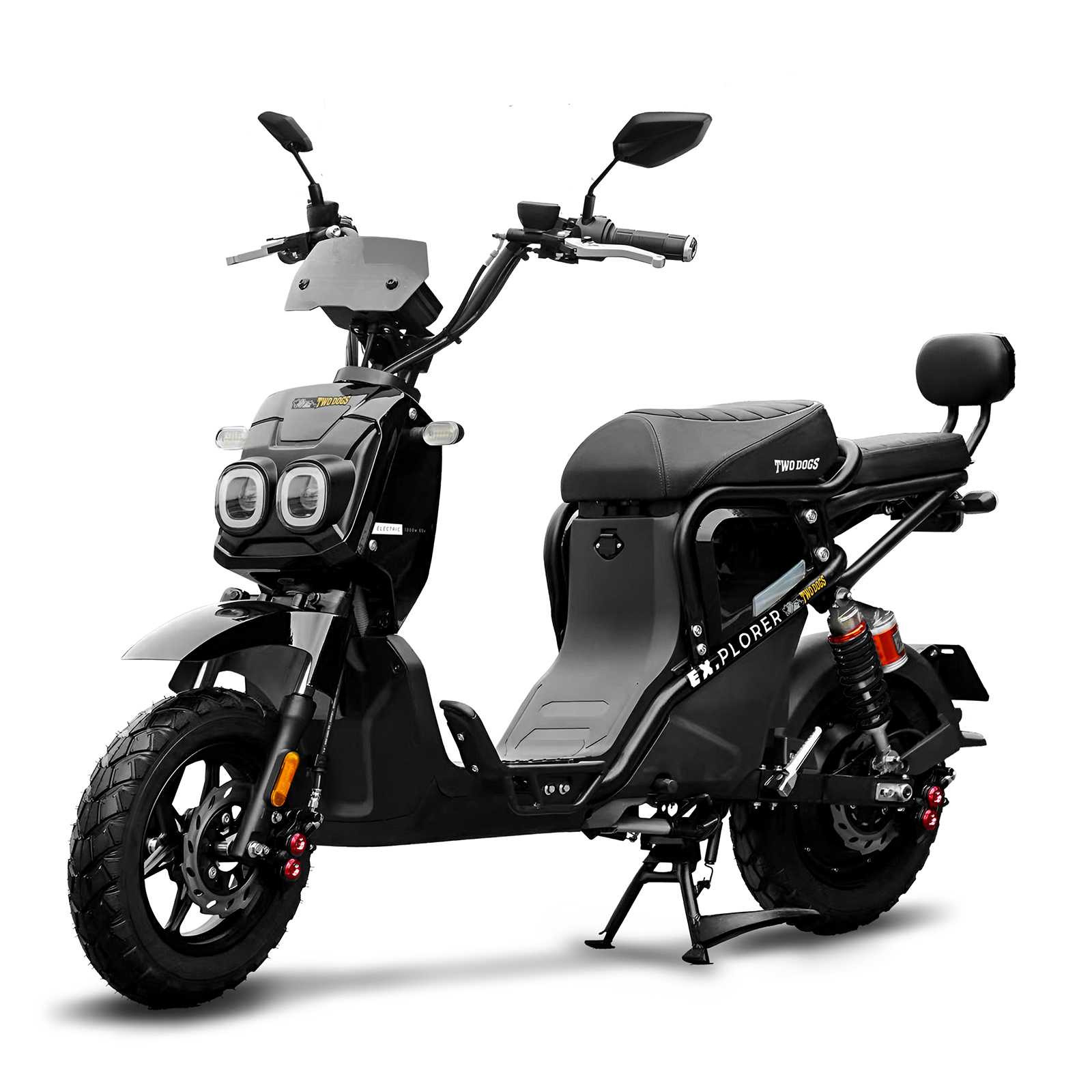Bicicleta Elétrica Two Dogs Bet.zin 500W Lítio 48v c/ Alarme e 3 Lugares 1 Bicicleta Eletrica Ex.plorer 1 Preta